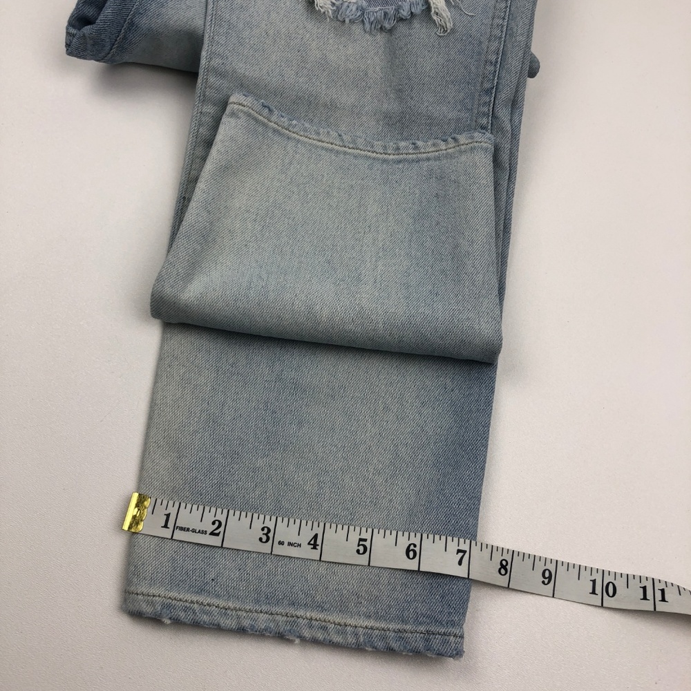 NWOT 3X1 Light Wash Distressed Straight Leg Jeans - Picture 5 of 7